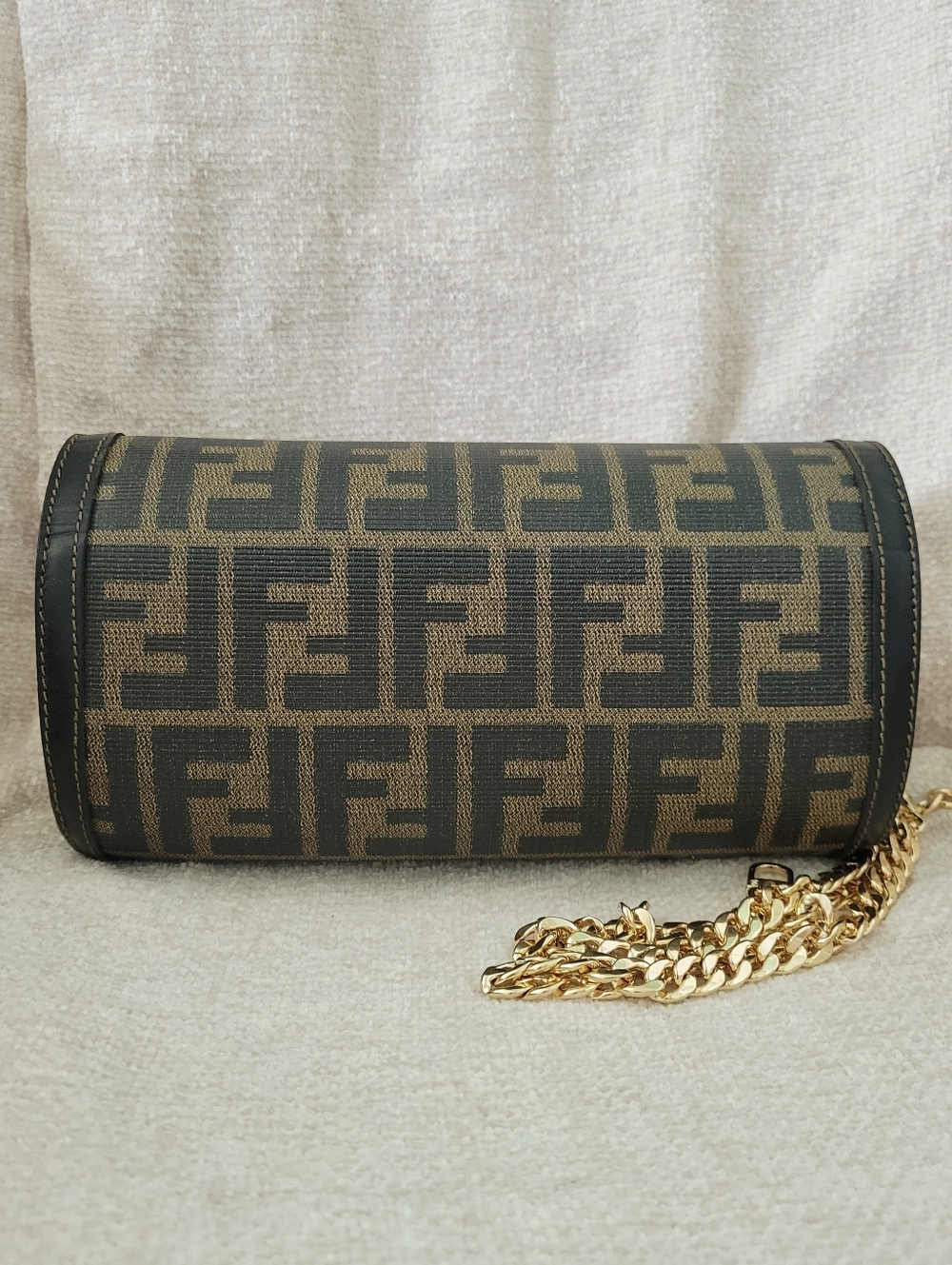 Fendi FF Zucca Black & Brown  Mama Baguette Crossbody Clutch Bag - Picture 3 of 9
